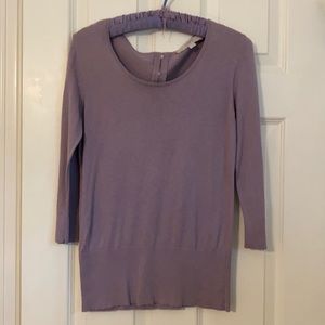 Loft light purple 3/4 sleeve sweater